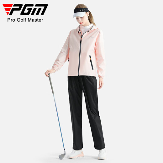
PGM Golf suit women's raincoat rainproof full body equipment tops and pants complete clothing YF690-pink M