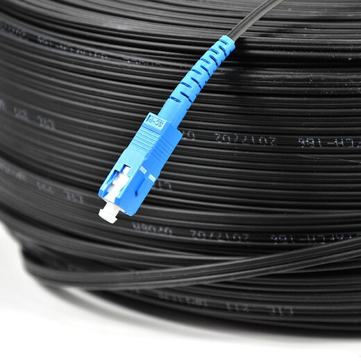 鲁诚讯家用工程成品皮线光纤线SCUPC SCUPC光纤跳线光钎线单芯单模光纤移动电信联通广电通用千兆网络 100米