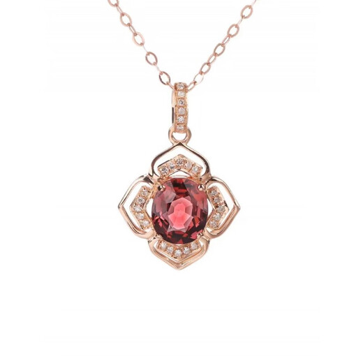 Green Magpie Phoenix 18K Gold Color Gold Tourmaline Pendant Women's Rose Gold Red Blue Emerald Colorful Jewelry Necklace Girlfriend Gift Green