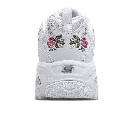 
SKECHERS women's shoes flower embroidered panda shoes summer retro thick-soled sponge cake shoes casual dad shoes 11977-WHT white 35 /5/220mm