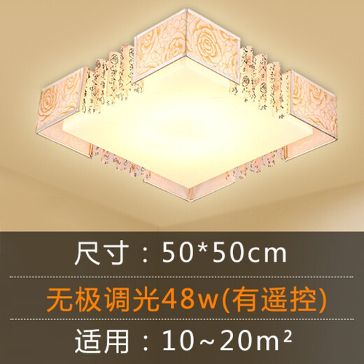 泰士隆卧室灯 led房间灯客厅灯浪漫温馨简约现代唯美婚房灯饰灯具吸顶灯 5024W 24无极50*