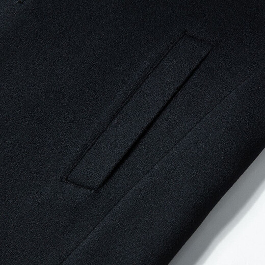Hengyuanxiang Group Colorful Sheep Zhongshan suit Men's Stand Collar Pure Wool Suit Men's Chinese Woolen Suit Jacket Men Black 175/92A