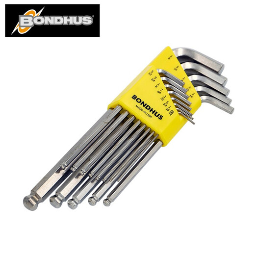 
BONDHUS American Allen Wrench Set Public Imperial Extended Ball Head Screwdriver Hardware Tools 6 12137 (0.05-3/8) Imperial Flat Head 13-Piece Set