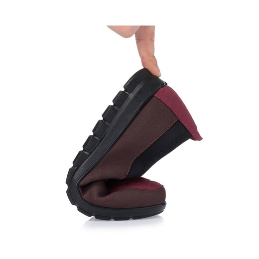 WVNE spring and summer old Beijing cloth shoes women's shoes mother single shoes 2025 deep mouth soft sole flat heel flat sole comfortable middle-aged and elderly anti-slip 880 red 39 [standard size]