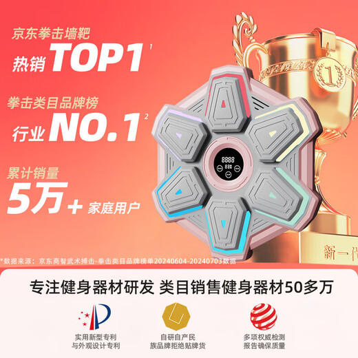曼迪卡威（Mdikawe）音乐拳击机墙靶电子反应节奏儿童训练器材6-12岁男孩生日礼物玩具