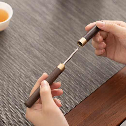 SUSHI CERAMICS tea set accessories Yingqing tea ceremony Liujunzi ebony tea needle spoon holder tea shovel tea clip