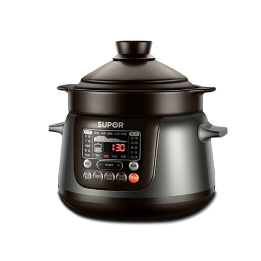 SUPOR electric stew pot, electric stew pot, soup pot, stew soup pot, porridge pot, precise control and fast incandescent pottery electric stew pot, intelligent fully automatic home slow cooker, slow fire simmering soup, clay pot and crock pot soup, precise control and fast series incandescent pottery liner 3 liters TG30YC5 3L