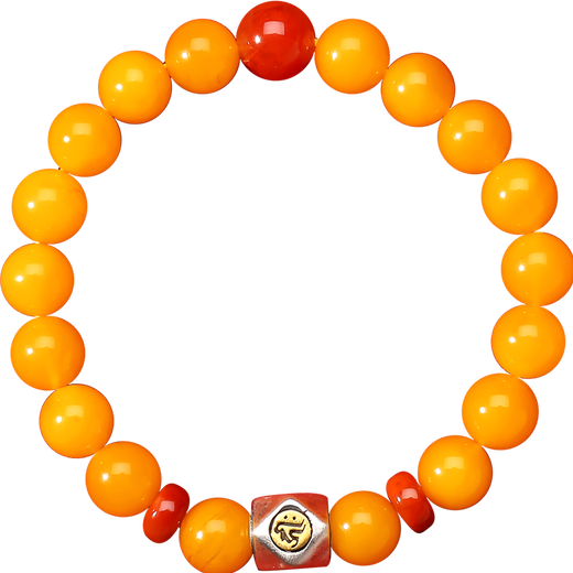 Mujue (MUJUE) Lucky Encounter Beeswax Bracelet Eight Buddha Sanskrit Twelve Zodiac Patron Saint Bracelet 8mm Dog, Pig/Amitabha