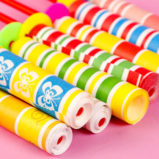 Coolle Ding Ding Children's Magic Sticks juguetes retráctiles de barra retráctil regalos tradicionales de kindergarten regalos de premio para niños post-8090 modelo medio [130 cm de omisión de largo] [10 paquetes]
