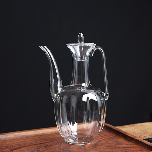 Fengge glass red wine and white wine pot wine divider imitation song melon edge pot Internet celebrity imperial concubine pot glass pot high temperature resistant teapot creative wine pot antique kettle imitation song glass pot