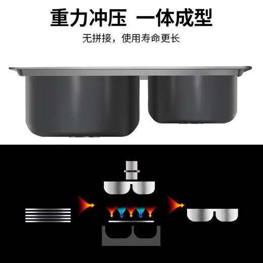 XMSJ Cocina Simple fregadero de acero inoxidable Ranura única Slot de doble ranura con cuenca de lavado de lavavajilla de lavado en espesor de la comida 3878*53 Tet COMen Comida