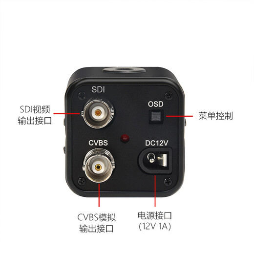 Mox HD SDI-Kamera 1080P kleiner Zoom, koaxiale digitale High-Definition-Industriekamera, Gerichtsverhandlung, Gastgeber, Sicherheitsinspektion, Konferenz, Video-Live-Übertragung, verbunden mit der Rundfunkstation, 2,8–12 mm Weitwinkel-Zoomobjektiv