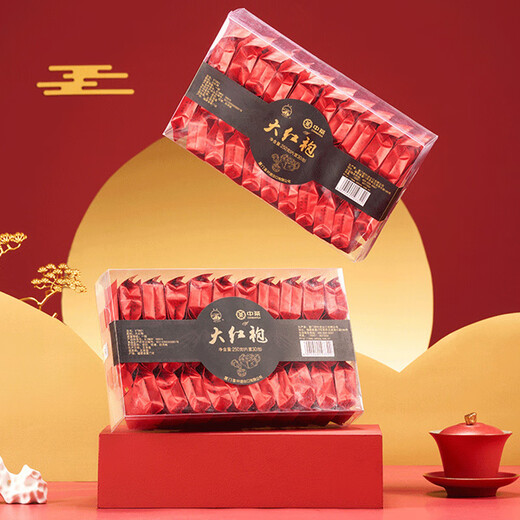 Seehall (Sea Dyke) Chinesischer Tee Oolong Tee Wuyi Rock Tee Dahongpao Erste Stufe 250 g mittelfeuer transparentes Kartonfutter Tee Blätter