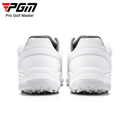 PGM Golf Shoes Women's Sports Shoes Super Waterproof Breathable Holes Knob Laces Anti-Slip Spikes XZ268-White 38