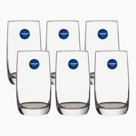 Copa de vidrio de duoli Copa de agua para el hogar Copa de té Copa de jugo Copa de leche Copa de agua para beber Copa de bebidas 6 Set 6 paquetes/290 ml de alta gama 13790+ Porta de desagüe Portal
