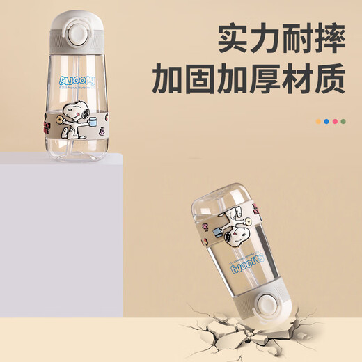 Snoopy (SNOOPY) children's water cup, summer student portable cup, men's and women's direct drinking cup, high temperature resistant kettle, drinking cup 500ml