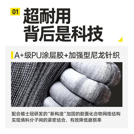 PU-Immersion Kunststofffinger beschichtete Palm Nylonhandschuhe Arbeitsschutz Arbeit tragen weder-resistent