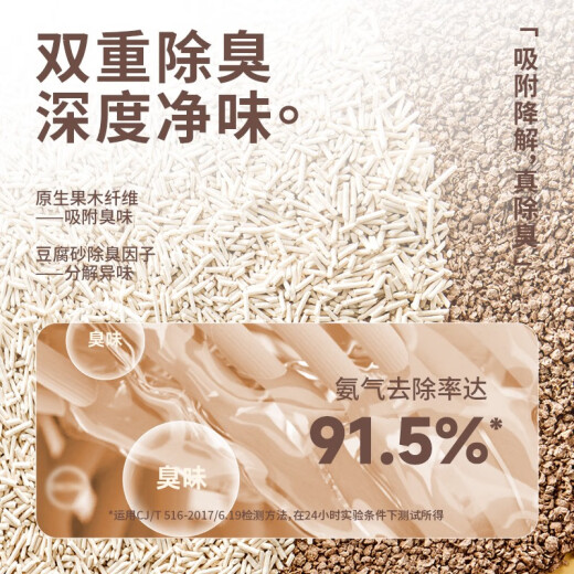 Fukumaru apple wood mixed cat litter deodorizing and antibacterial cat litter clumping mixed litter pet cat litter flushable toilet fruit wood litter 2.5kg