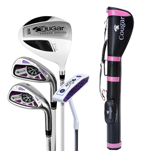 OuGar Golf Club Men's and Women's Golf Practice Half Set Beginner's Club Beginner's Club Carbon R Women's 4 PCs Carbon Shaft + Gun Bag