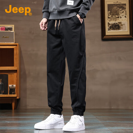 Jeep (JEEP) high-end men's casual pants men's 2025 autumn and winter new style legging overalls trendy brand loose harem sports pants men