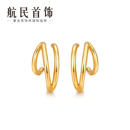 Pendientes de oro minimalistas de joyas de hangmin