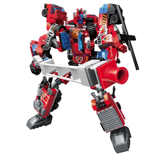 Ilustración Partículas pequeñas Combinación cambiante Destructor Mecha Vajra Guerra Robot Robot Asamblea de niños Bloque de construcción Juguetes Iluminación 41102 Pili Chariot 8 en 1699 bloques