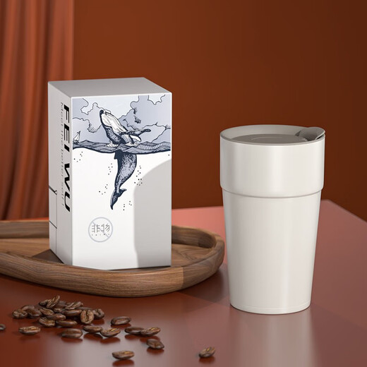 非物 无界水杯小清新男女通用办公室茶杯保冷保热休闲车载杯FW-826 黑色401FW-826B .