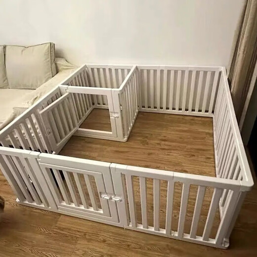 Raft core kitten cage, kitten fence, pet fence, indoor household dog fence, safety protection fence, anti-jailbreak freedom, double (19 pieces + 2 doors) length 216*width 96) height 75 (thickened and bold, strong fixed double suction cups)