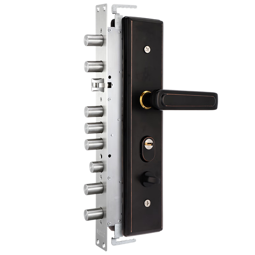 Yunqige Customized Security Door Bawang Home Einstiegs-Einstiegs-Open-Open-Tür Super C-Grad-Grad-Grad-Stahl-Mechanikschloss Universal Set Single-Life Bawang 3883 Set 4555 mm links innen mit der Schlüssel