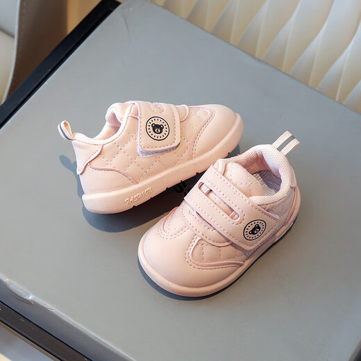 Qisiman Spring and Autumn Baby Toddler Shoes 1 to 2 Years Old Soft Sole Anti-Slip Infant Children's Single Shoes Men's and Women's Sneakers White Shoes 0 Khaki Color 17 Size/Inner Length 12CM