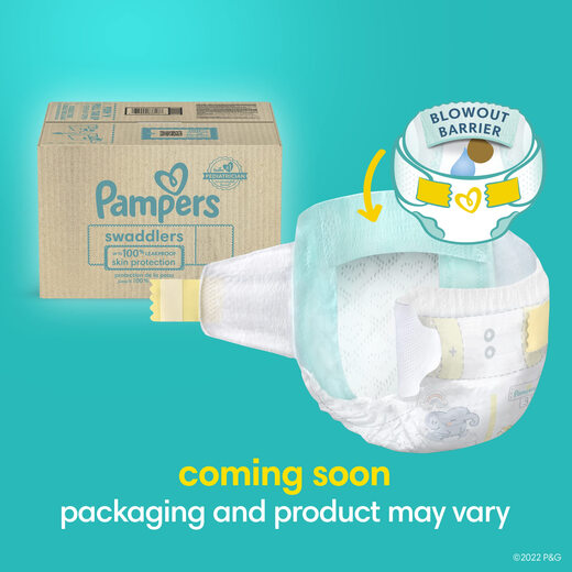 Pampers Swaddlers Pañales desechables para bebés un suministro mensual
