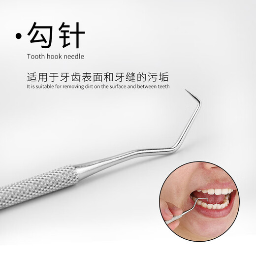 Meet the Beauty Stainless Steel Toothpick Metal Teeth Picking Calculus Remover Portable Oral Teeth Cleaning Set Tool