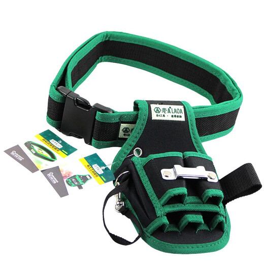 LAOA old A tool bag multifunctional waist bag belt hanging bag electrician bag repair tool bag canvas storage bag work bag electrician bag LA115601+ belt