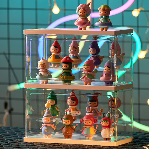 Only blind box storage box figure Bubble Mart display cabinet dustproof transparent Lego display box large capacity toy model classic + light large size one layer