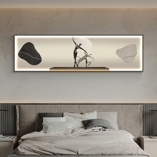 Abstract character bedroom bedside decoration painting light luxury feeling master bedroom second bedroom room background wall hanging painting hotel pattern JD15253 200*60cm suitable for 2 meters bed or living room