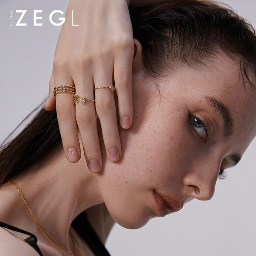 ZEGL real willow gold unicorn ring, high-end anniversary gift, model A, US size 6, inner circumference about 52mm, size 6