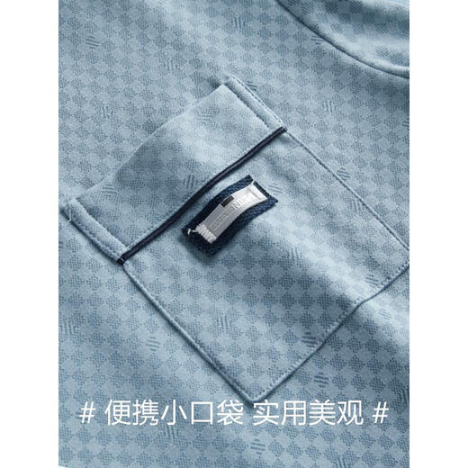 Modal pajamas men's 100% pure cotton long sleeve thin breathable summer cardigan can be worn on the outside with loose and comfortable home clothing set Starry Sky Blue 16873 100% cotton No pilling L 110-130Jin [Jin equals 0.5 kg]