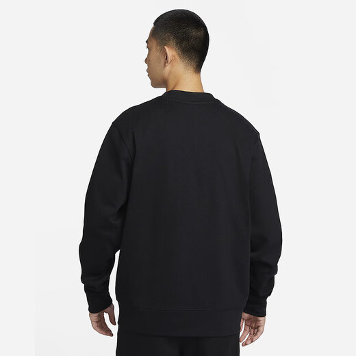 耐克YY胜道 男针织开衫春季新款黑色纯棉休闲叠搭刺绣外套 FN3899-010 XS