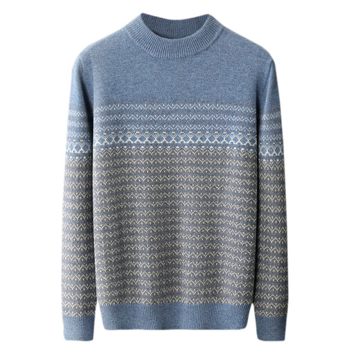 Ordos Citys neuer purer Kaschmirpullover für Herbst und Winter, Herren -Halbschildkragenpullover -Pullover -Pullover -Pullover -Pullover, offizielles Geschäft Flaggschiff 1980 Gray 3XL