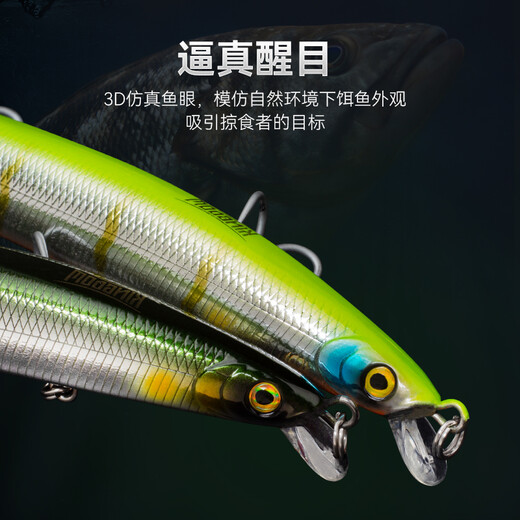 King lure floating minnow bionic fishing lure long-range freshwater fishing for perch and perch lure lure 19g/LN62 color