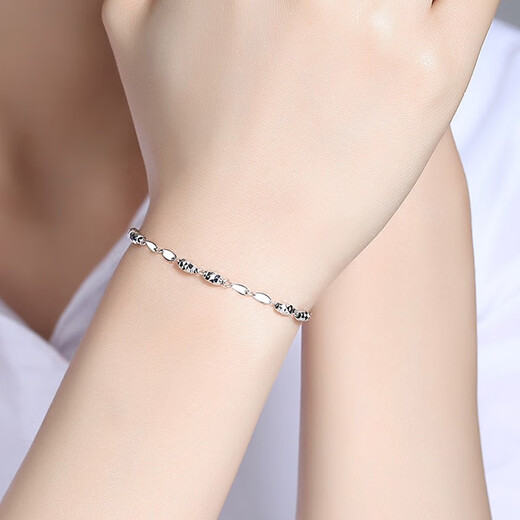 LAOLATU transfer bead platinum bracelet for women PT950 platinum 2025 new Chinese Valentine's Day gift for girlfriend and wife PT950 platinum transfer bead bracelet