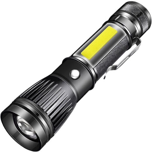 Receiving: Portable rechargeable flashlight imported from Germany for home multi-functional mountaineering with strong light and long-range charging. Original price 198 yuan. Explosive light + side light.