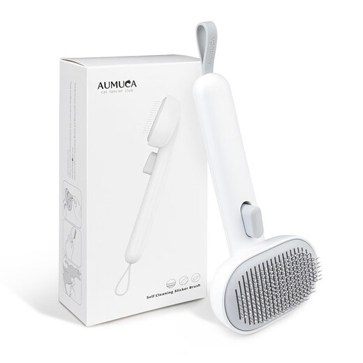 Aumuca cat comb pet cat hair dog hair comb remove floating hair artifact cat comb long hair cat brush pet supplies classic white