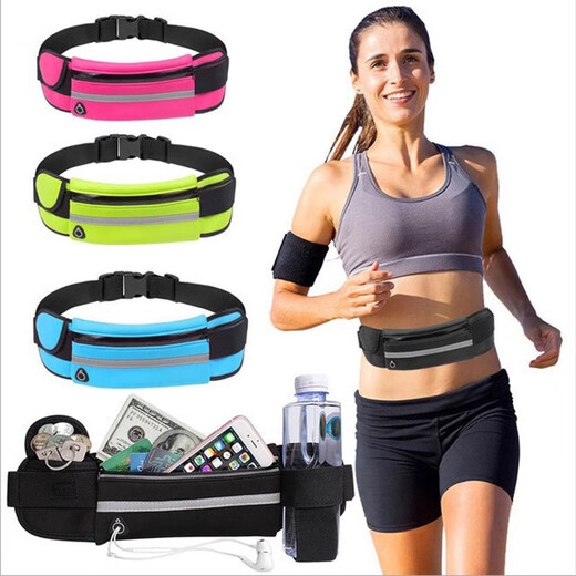 Lauf Taillenbeutel Multifunktionaler wasserdichtes und diebstahls eng anliegender Mobiltelefongürtel Sportfitness Männer und Frauen kleiner Kesselbeutel Radsportbeutel Blau [leichte eng sitzende Nachtlaufreflexion] -1-Paket ohne Spezifikationen