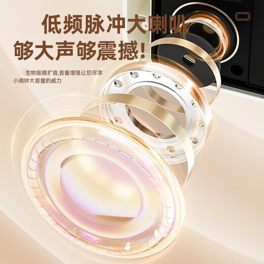 CTRLEND electronic alarm clock student smart luminous large screen electronic clock multi-function temperature and humidity display smart bedside alarm clock elegant white rechargeable smart broadcast