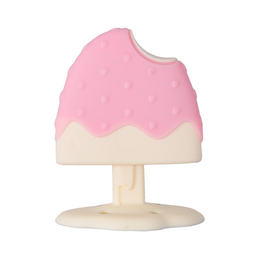 Liqier baby teether baby molar silicone gum massager baby chewing gum toy ice cream sea bear 3 months and above 1 box 3 boxes