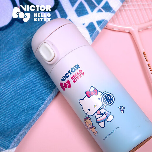 VICTOR sports water bottle HELLO KITTY series joint limited thermos PG-SN outdoor portable water cup KITTY series PG9905KT IM (pink/blue)