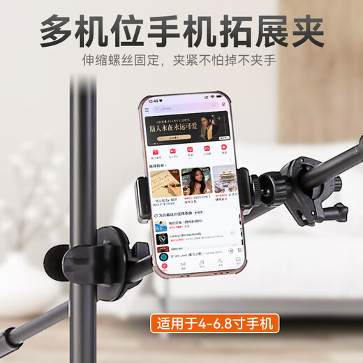 Sound King Microphone Stand Adjustable Double Clamp Disk Floor-standing Microphone Stand S295 S294 Cantilever Disc Microphone Stand