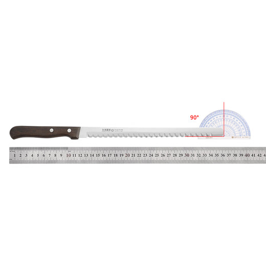 Lifestyle code Special bread knife that does not drop residue Stainless steel corrugated blade Non-deformation cutting knife Baking serrated knife Cake knife Japanese style bread knife