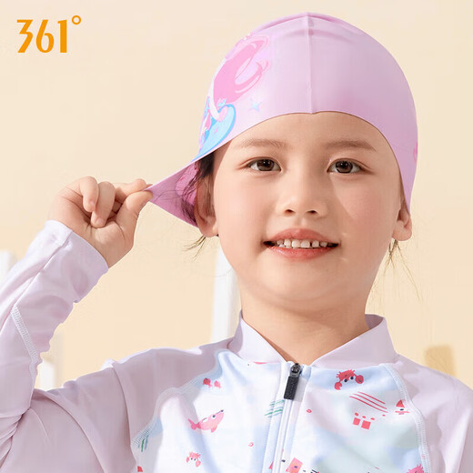 361°儿童泳帽女童不勒头硅胶高弹防水舒适儿童游泳装备帽